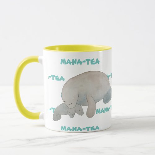 Mana_tea Funny Pun Manatee Mug