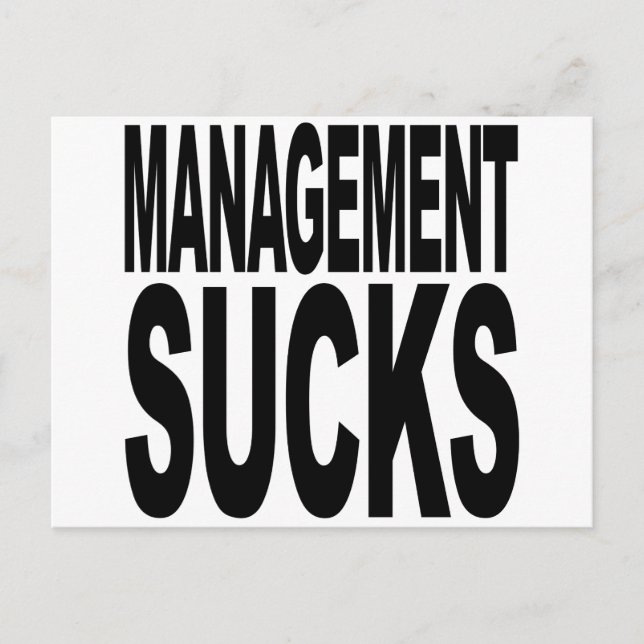 Management Sucks Postcard (Front)