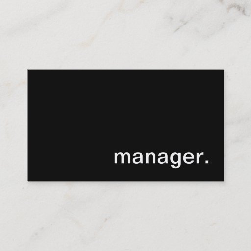 Customizable Manager Business Card