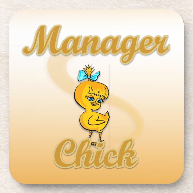 Manager Chick Beverage Coaster (Front)