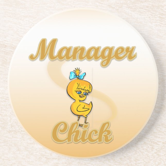 Manager Chick Drink Coaster (Front)