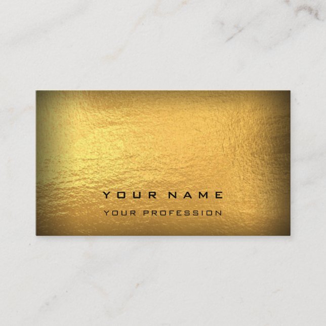 Manager Construction Investment Trading Gold Black Business Card (Front)