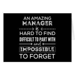 Manager, Gift For Manager, A Truly Great Manager Cards