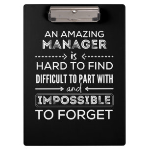 Manager, Gift For Manager, A Truly Great Manager Clipboard