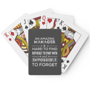 Manager, Gift For Manager, A Truly Great Manager Poker Cards