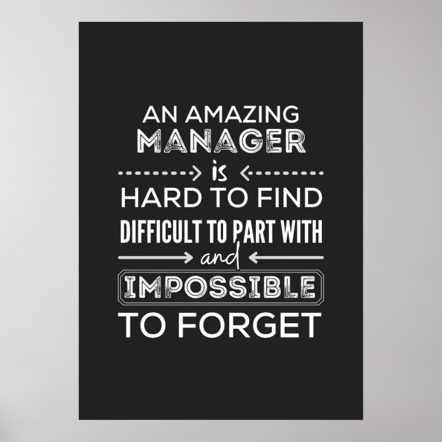 Manager, Gift For Manager, A Truly Great Manager Poster (Front)