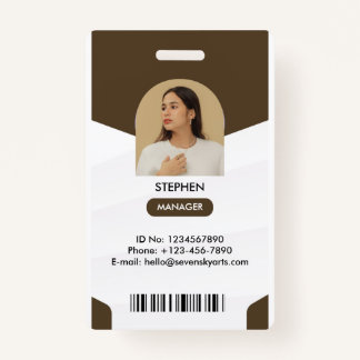 Manager ID Card Badge