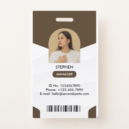 Manager ID Card Badge