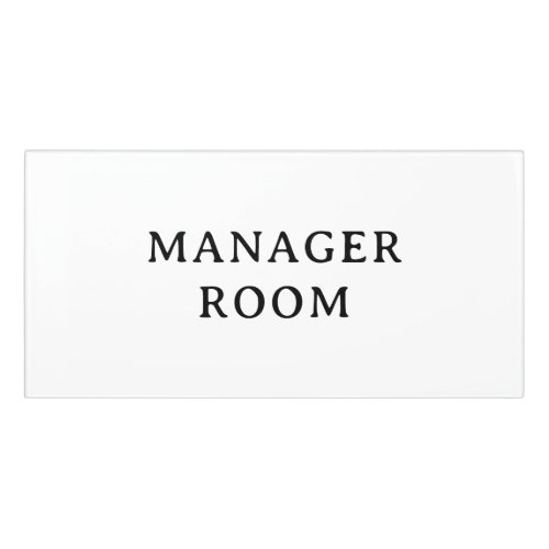 MANAGER ROOM | Professional Modern Classic Room Door Sign