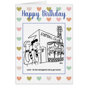 Managerial Merry-Go-Round Football Cartoon Cards