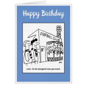 Managerial Merry-Go-Round Football Cartoon Cards
