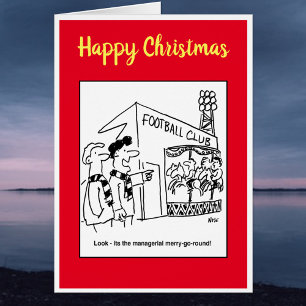 Managerial Merry-Go-Round Football Cartoon Cards