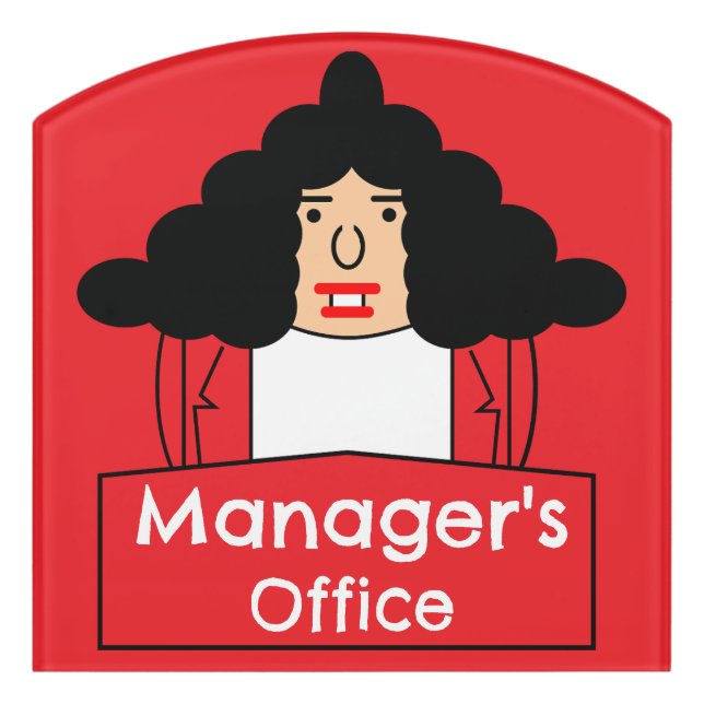 Managers Office Door Sign (Contour Front)