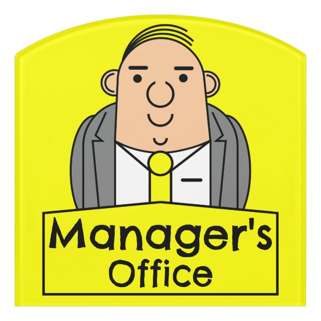 Managers Office Door Sign (Contour Front)