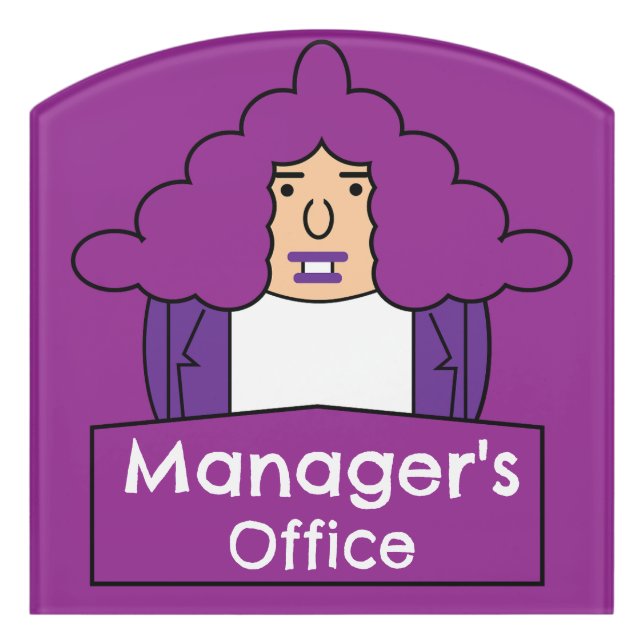 Managers Office Door Sign (Contour Front)