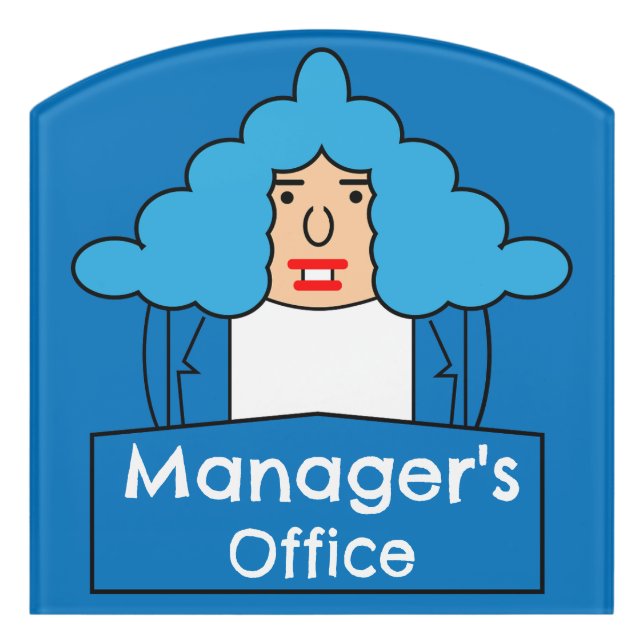 Managers Office Door Sign (Contour Front)