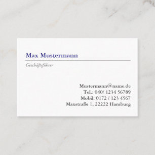 Managing Director Business Card