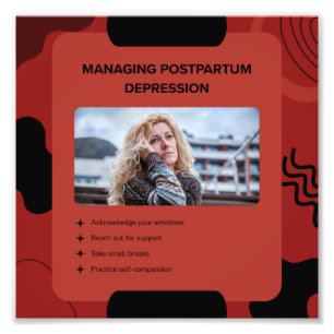 Managing Postpartum Depression Awareness Design Photo Print