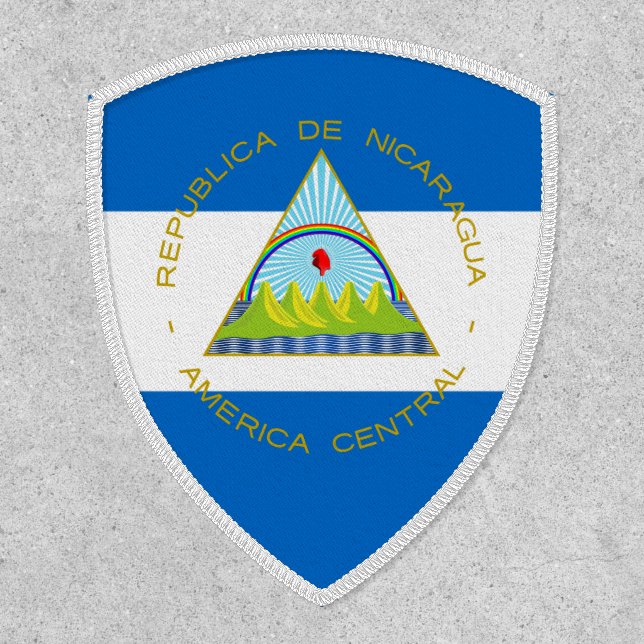Managua Flag & Coat of Arms, Flag of Nicaragua Patch (Front)