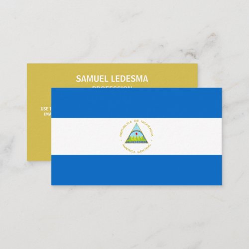 Managua Flag Flag of Nicaragua Business Card