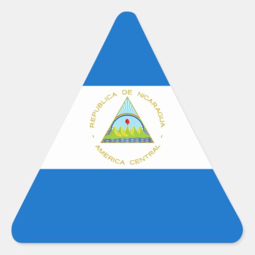 Managua Flag Flag of Nicaragua Triangle Sticker