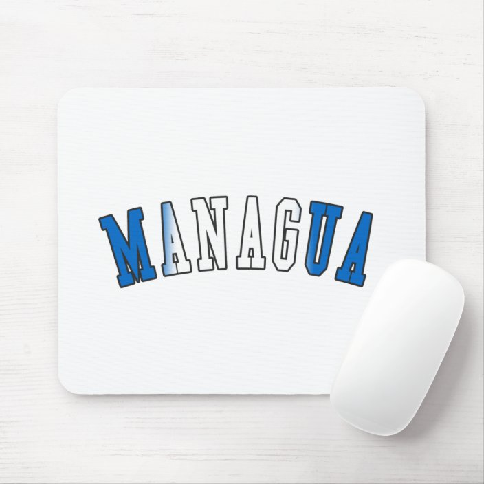 Managua in Nicaragua National Flag Colors Mouse Pad
