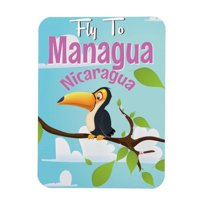 Managua Nicaragua Vintage Travel Poster Magnet Zazzle Com