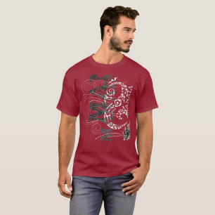 Manaia - Guardian (red writing) T-Shirt