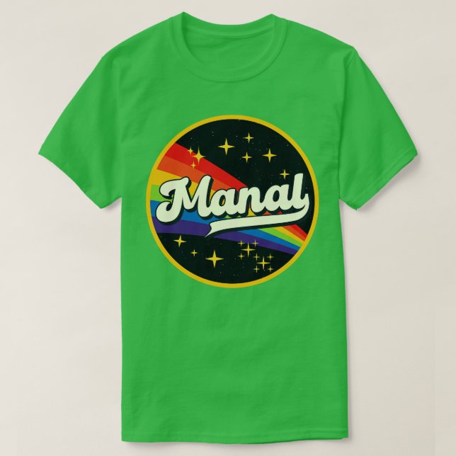 Manal Rainbow In Space Vintage Style T-Shirt (Design Front)