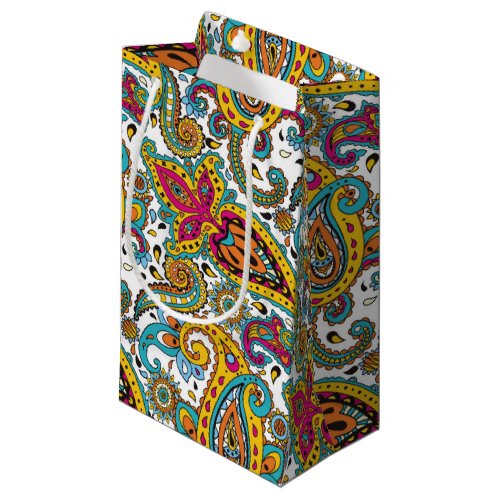 Manarani Queen Paisley Pattern Turquoise Orange Small Gift Bag