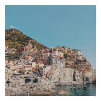 Manarola Cinque Terre Italy Coastal Village Faux Canvas Print