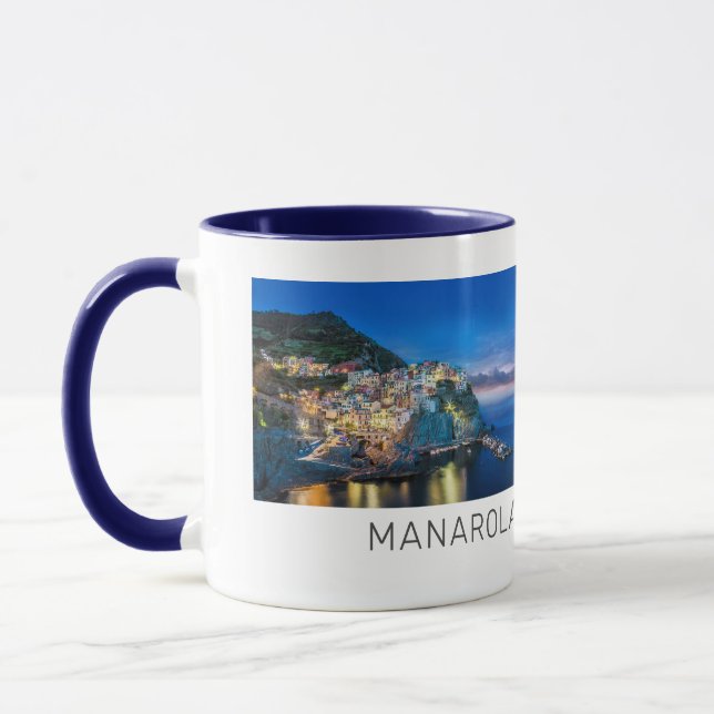 Manarola Cinque Terre La Spezia Italy Panorama Mug (Left)