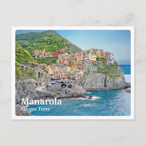 MANAROLA _ Cinque Terre  _ Liguria _ panorama _ Postcard