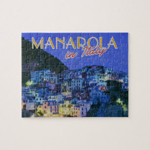 Manarola Italy Summer Travel Postcard Jigsaw Puzzle