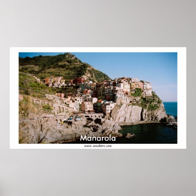 Manarola Panoramic View Poster (Front)