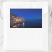 Manarola town in the Cinque Terre in the evening Rectangular Sticker (Bag)