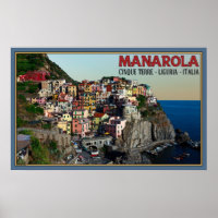 Manarola Town Poster