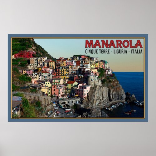 Manarola Town Poster