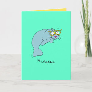 Manasee - Handle with Glasses Greeting Card