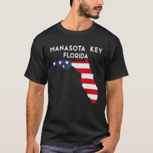 Manasota Key Florida USA State America Travel Flor T-Shirt