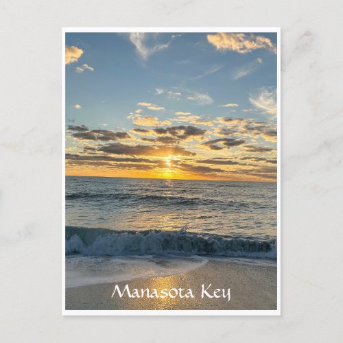 Manasota Key Sunset Englewood Beach Florida Postcard