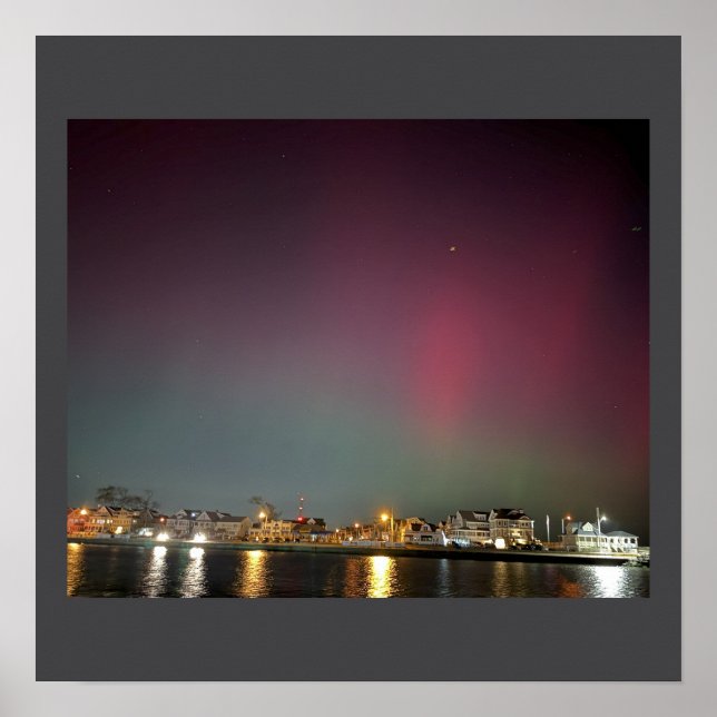 Manasquan Inlet Aurora Borealis Poster (Front)