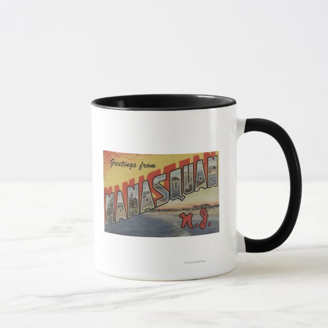 Manasquan, New Jersey - Large Letter Scenes 2 Mug (Right)