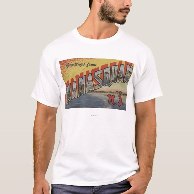 Manasquan, New Jersey - Large Letter Scenes 2 T-Shirt (Front)