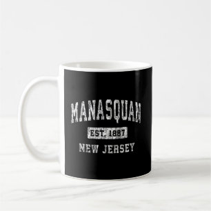 Manasquan New Jersey Nj Vintage Established Sports Coffee Mug