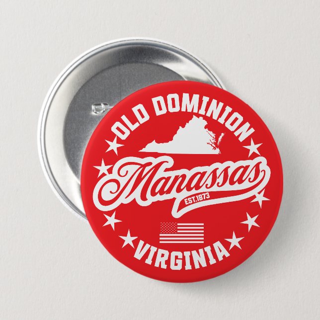 Manassas, Virginia Button (Front & Back)