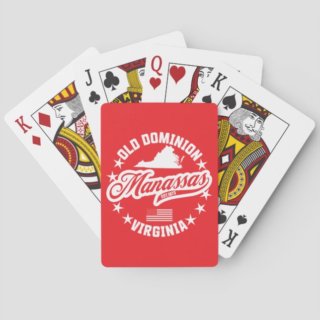 Manassas, Virginia Poker Cards (Back)