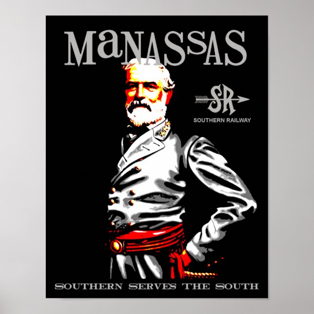 Manassas Virginia Retro travel Poster (Front)
