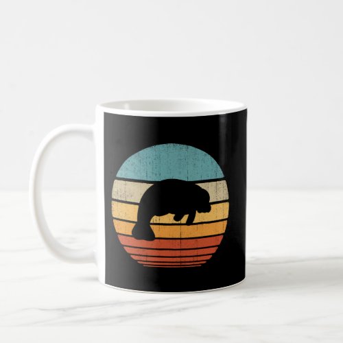 Manatee 60S 70S Sunset Sea Cow Animal Coffee Mug