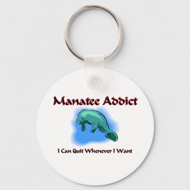 Manatee Addict Keychain (Front)